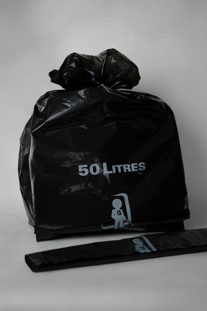 SAC POUBELLE GRIS - 50 L - 50 MICRONS