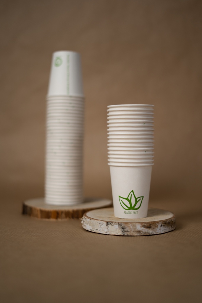 GOBELETS EN CARTON RECYCLE ECORESPONSABLES - LOT DE 100 - 18 CL