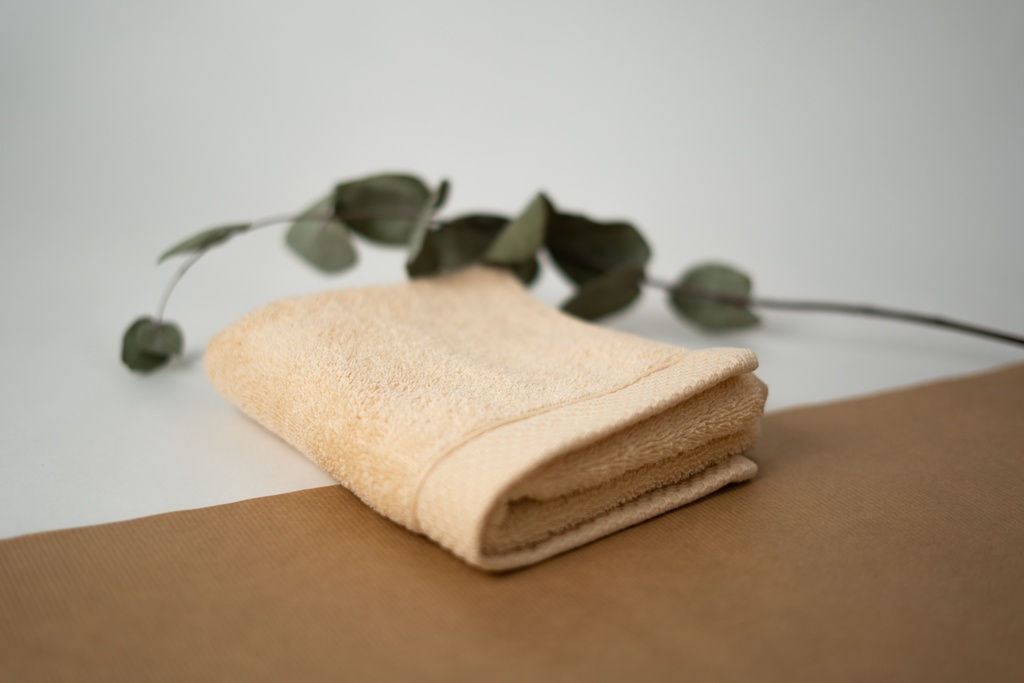 SERVIETTE INVITE COTON BIO - 30 X 50 CM - CORAIL