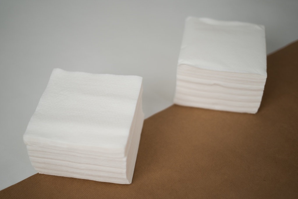 SERVIETTES DE TABLE BLANCHES - 30 X 30 CM - PAQUET DE 300