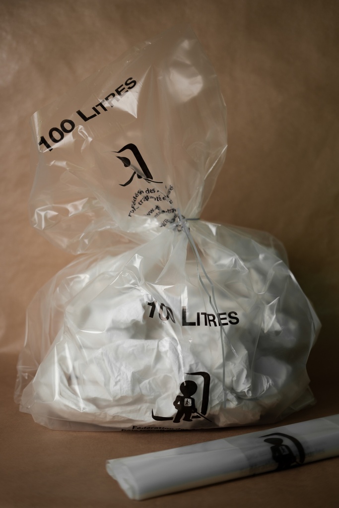 SAC POUBELLE TRANSLUCIDE - 130 L - 70 MICRONS