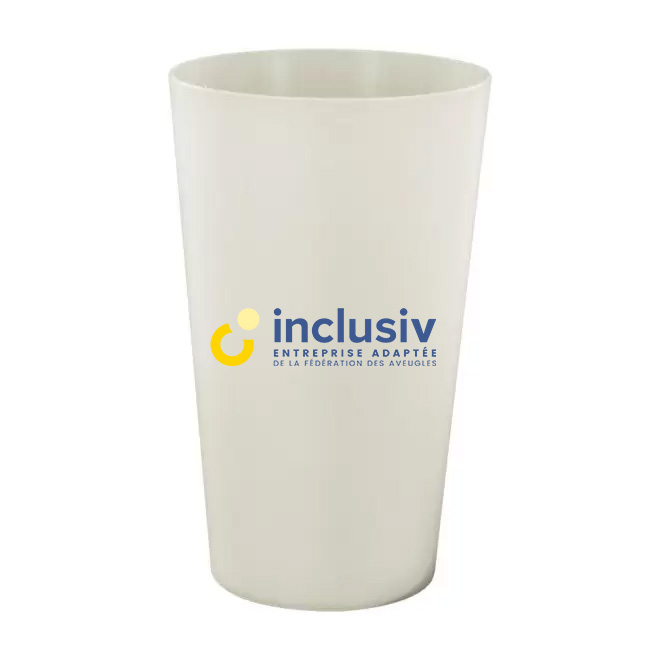 GOBELET BIO REUTILISABLE - 33 CL - AVEC PERSO QUADRI
