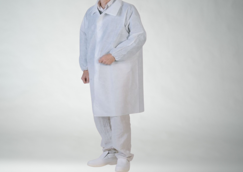 BLOUSES DE PROTECTION JETABLES BLANCHES - LOT DE 50