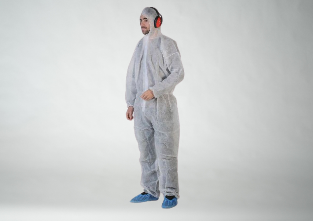 COMBINAISONS DE PROTECTION JETABLES BLANCHES - XL - LOT DE 50