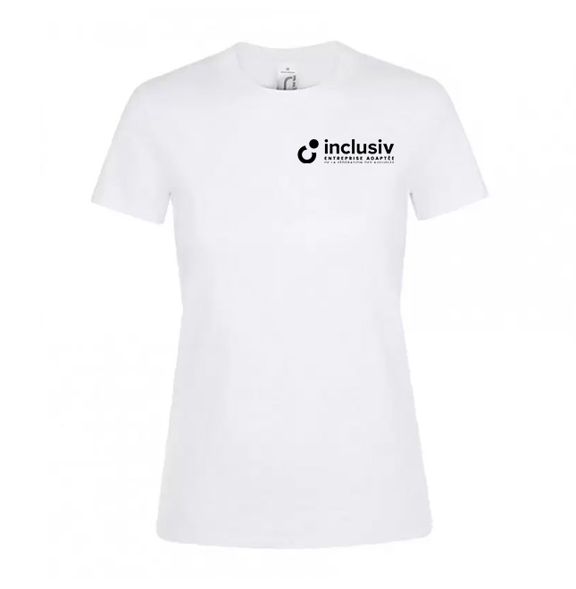 T-SHIRT EN COTON - AVEC PERSO COEUR ET DOS 1 COULEUR