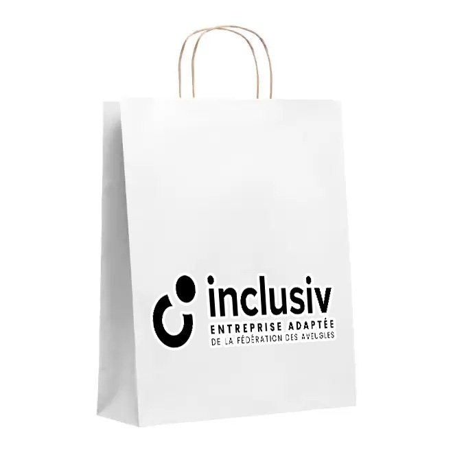 SAC SHOPPING KRAFT - TAILLE L - AVEC PERSO 2 COULEURS