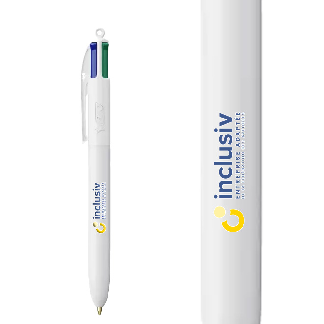 STYLO 4 COULEURS BIC - AVEC PERSO QUADRI