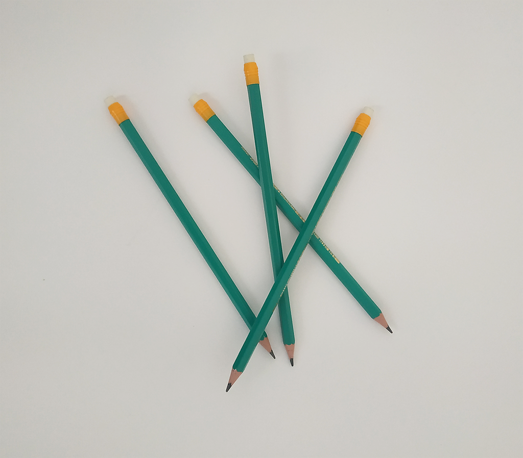 CRAYONS AVEC GOMME - MINE HB - LOT DE 10