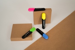 [F023] SURLIGNEURS FLUOS - LOT DE 4 - JAUNE