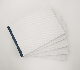 [F051] BLOCS-NOTES A5 70G - SANS COUVERTURE - PETITS CARREAUX - LOT DE 5