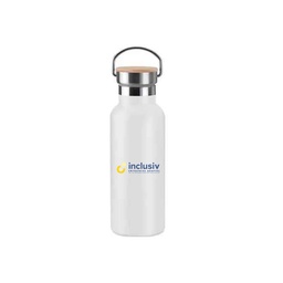 [OP-HOL-4] BOUTEILLE ISOTHERME INOX BAMBOU 500 ML - AVEC PERSO QUADRI