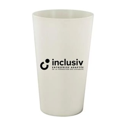 [OP-BIOCUP30-1] GOBELET BIO REUTILISABLE - 33 CL - AVEC PERSO 1 COULEUR