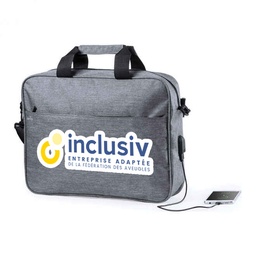 [OP-CIS-4] SACOCHE CONNECTEE POUR ORDINATEUR - AVEC PERSO QUADRI