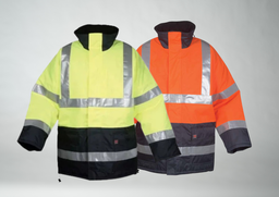 [EPI-VES-KEM-JAU-XL] PARKA DOUBLEE CAPUCHE - ERGOS KEMBLA- JAUNE FLUO XL