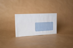 [ENV4R] ENVELOPPE RECYCLEE BLANCHE 80G - 110 X 220 MM (DL) - FENETRE 45 X 100 MM