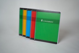 [F005] CAHIERS SPIRALES 70G - 100 FEUILLES PETITS CARR. - 17 X 22 CM - LOT DE 5 - ASSORTI